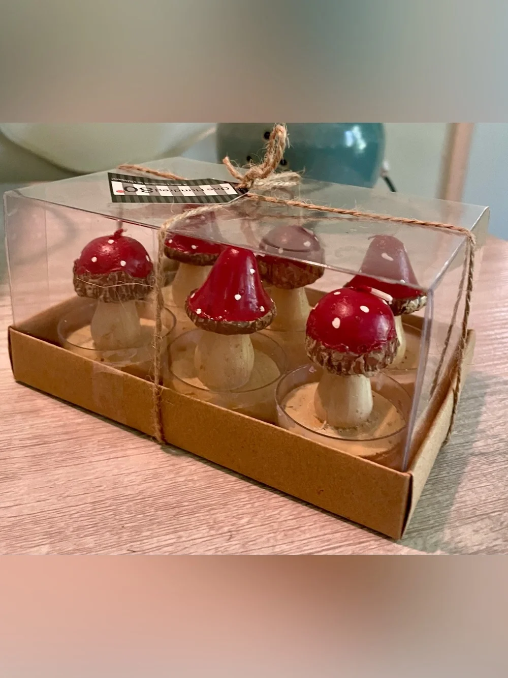 NWT Mushroom Tealight Candles Set of 6
